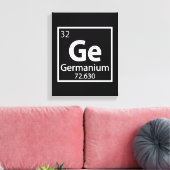 Germanium - Deutsche Wissenschaftszeittabelle Leinwanddruck (Insitu (Wohnzimmer))