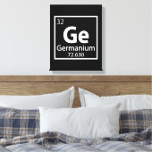 Germanium - Deutsche Wissenschaftszeittabelle Leinwanddruck (Insitu (Schlafzimmer))