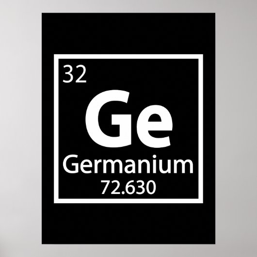 Germanium - Deutsche Wissenschaftszeittabelle Poster (Vorne)