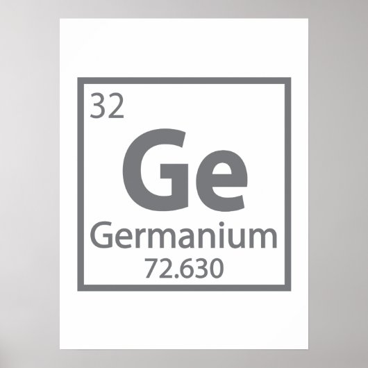 Germanium - Deutsche Wissenschaftszeittabelle Poster (Vorne)