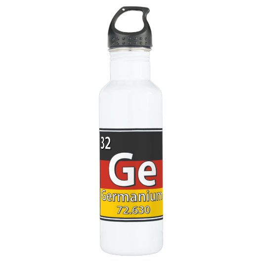 Germanium - Deutschland Flaggendeutscher Wissensch Edelstahlflasche (Vorderseite)