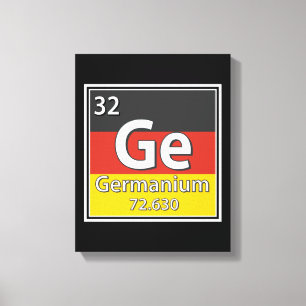 Germanium - Deutschland Flaggendeutscher Wissensch Leinwanddruck