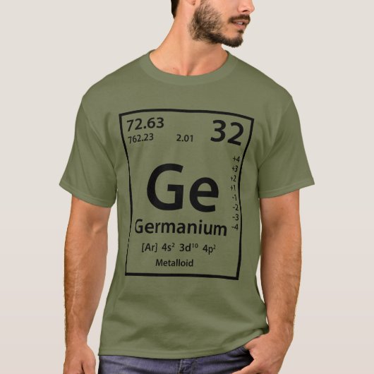 Germanium-Element (schwarz) T-Shirt (Vorderseite)