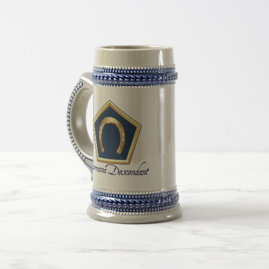 Germanna Nachkomme Stein Bierglas (Vorderseite Links)