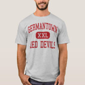 Germantown - rote Teufel - hoch - Germantown T-Shirt (Vorderseite)