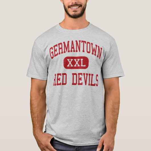 Germantown - rote Teufel - hoch - Germantown T-Shirt (Vorderseite)