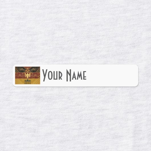 Germany Art Deco Flag | Custom Iron-On Name Label Etiketten (Design 2)
