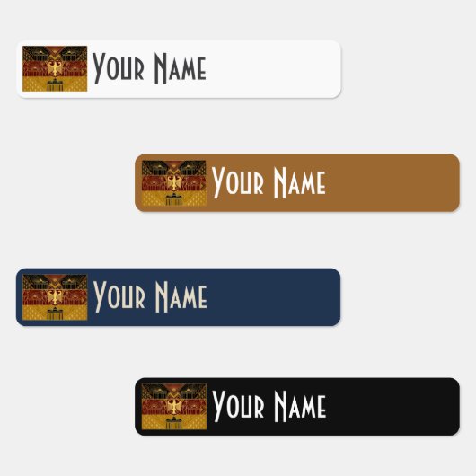 Germany Art Deco Flag Custom Waterproof Name Label Etiketten (Gruppe)