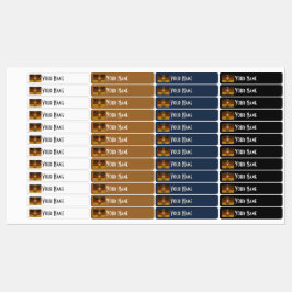 Germany Art Deco Flag Custom Waterproof Name Label Etiketten