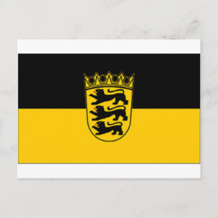 Germany Baden Wurttemberg Flag Postkarte