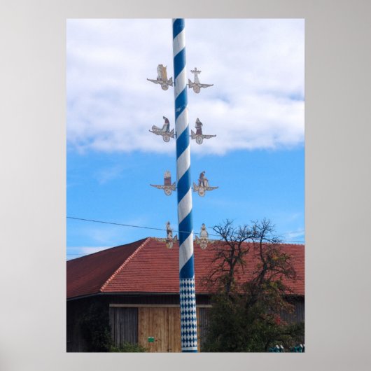 Germany, Bavaria; village Maypole Poster (Vorne)