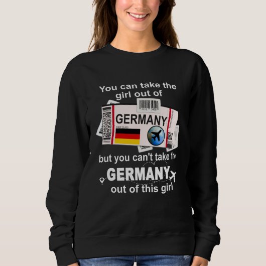 Germany Boarding Pass  Germany Girl  Germany Sweatshirt (Vorderseite)
