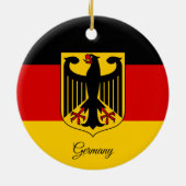 Germany Christmas Ornament, German Flag Keramik Ornament (Hinten)