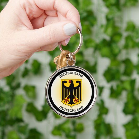 Germany Coat of Arms Circle Shape Schlüsselanhänger (Hand)