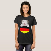 Germany Flag Coton de Tulear Dog In Pocket T-Shirt (Vorne ganz)
