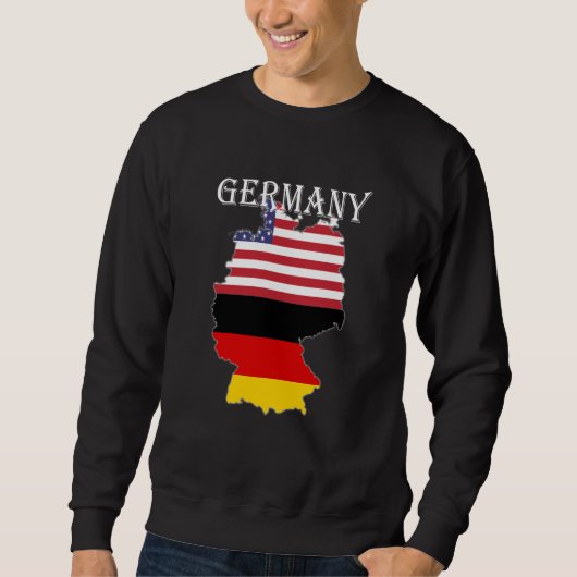 Germany Flag Map USA Ancestry Expatriate Expat Sweatshirt (Vorderseite)