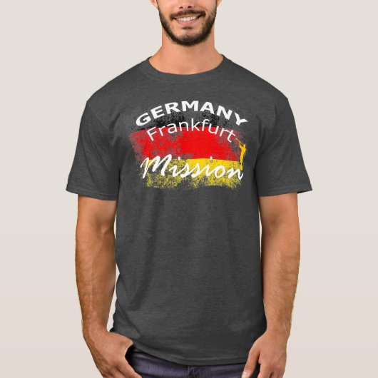 Germany Frankfurt Mormon LDS Mission Missionary T-Shirt (Vorderseite)