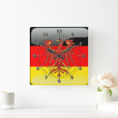 Germany glossy flag quadratische wanduhr (Zuhause)