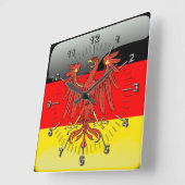Germany glossy flag quadratische wanduhr (Winkel)