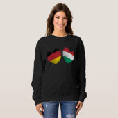 Germany Hungary Heart German Flag Hungarian Flag H Sweatshirt (Vorne ganz)