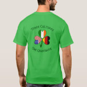 Germany Ireland USA Shamrock Flag Personalized T-Shirt (Rückseite)