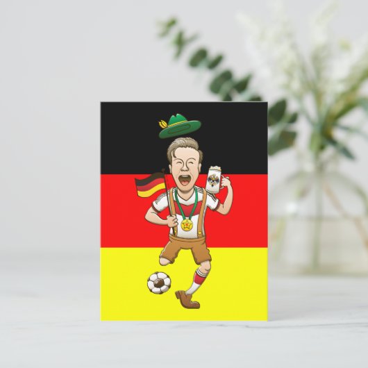 Germany is Four-time Soccer Champion Postkarte (Stehend Vorderseite)