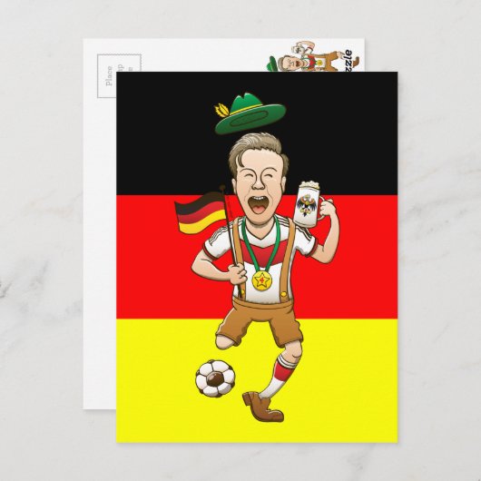 Germany is Four-time Soccer Champion Postkarte (Vorne/Hinten)