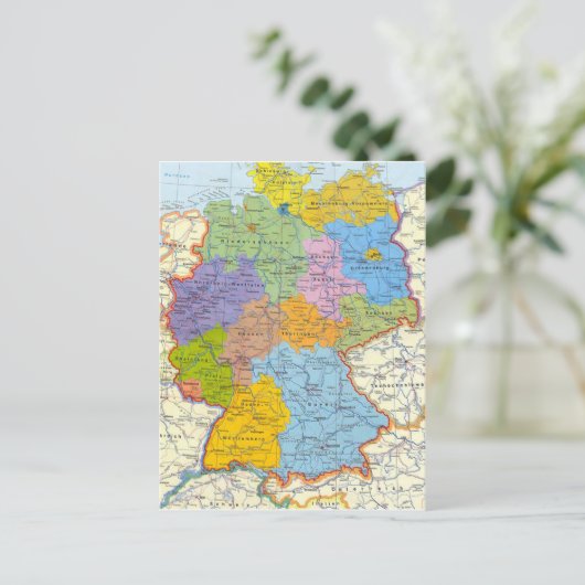 Germany map card 3 postkarte (Stehend Vorderseite)