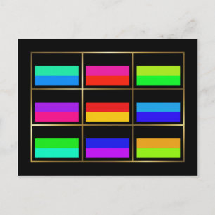 Germany Multihue Flags Postcard Postkarte