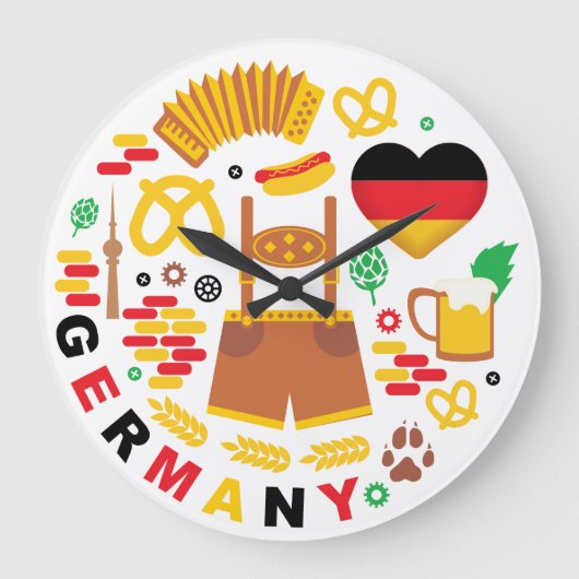 Germany National Symbols Große Wanduhr (Vorderseite)