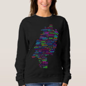 Germany Range Map Hessen States Sweatshirt (Vorderseite)