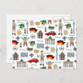 Germany Symbos Pattern | Postkarte (Vorne/Hinten)
