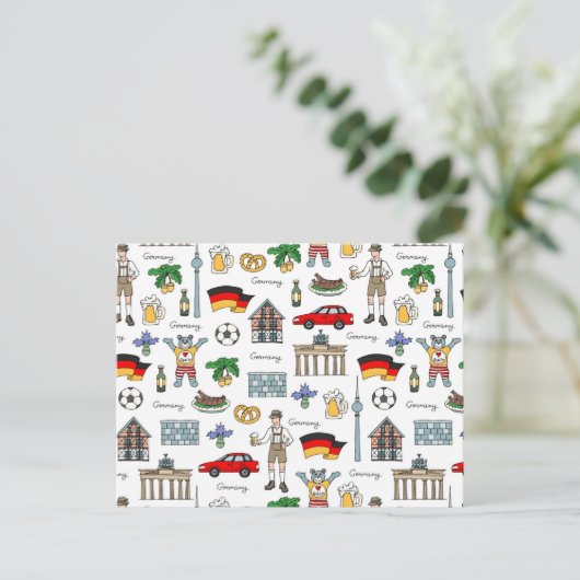 Germany Symbos Pattern | Postkarte (Stehend Vorderseite)