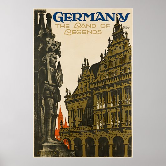 Germany Travel Poster German Art Print (Vorne)