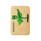 Germinator Cyborg Pflanze lustiger Cartoon Badematte (Vorderseite Vertikal)