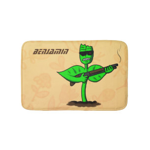 Germinator Cyborg Pflanze lustiger Cartoon Badematte