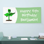 Germinator Cyborg Pflanze lustiger Cartoon Banner (Messe)