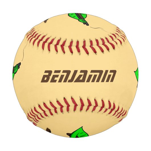 Germinator Cyborg Pflanze lustiger Cartoon Baseball (Vorderseite)