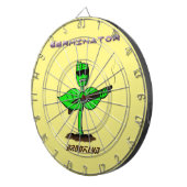 Germinator Cyborg Pflanze lustiger Cartoon Dartscheibe (Vorderseite rechts)