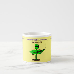 Germinator Cyborg Pflanze lustiger Cartoon Espressotasse