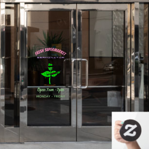 Germinator Cyborg Pflanze lustiger Cartoon Fensteraufkleber