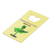 Germinator Cyborg Pflanze lustiger Cartoon Geldbeutel Flaschenöffner (Vorderseite Schrägansicht)