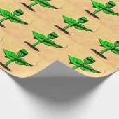 Germinator Cyborg Pflanze lustiger Cartoon Geschenkpapier (Ecke)