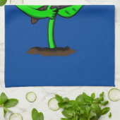 Germinator Cyborg Pflanze lustiger Cartoon Geschirrtuch (Gefaltet)