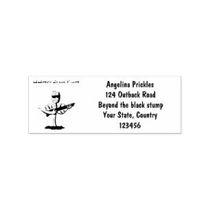 Germinator Cyborg Pflanze lustiger Cartoon Gummistempel