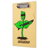 Germinator Cyborg Pflanze lustiger Cartoon Klemmbrett (Links)