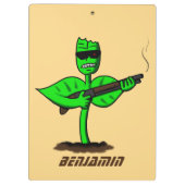 Germinator Cyborg Pflanze lustiger Cartoon Klemmbrett (Rückseite)