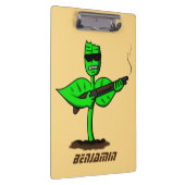 Germinator Cyborg Pflanze lustiger Cartoon Klemmbrett (Rechts)