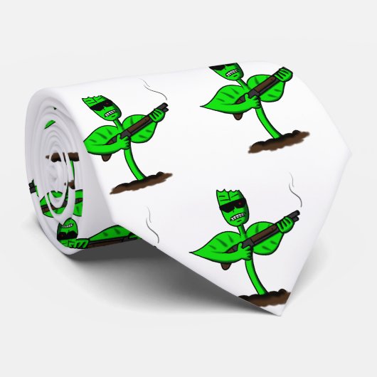 Germinator Cyborg Pflanze lustiger Cartoon Krawatte (Gerollt)