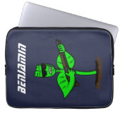 Germinator Cyborg Pflanze lustiger Cartoon Laptopschutzhülle (Vorderseite)